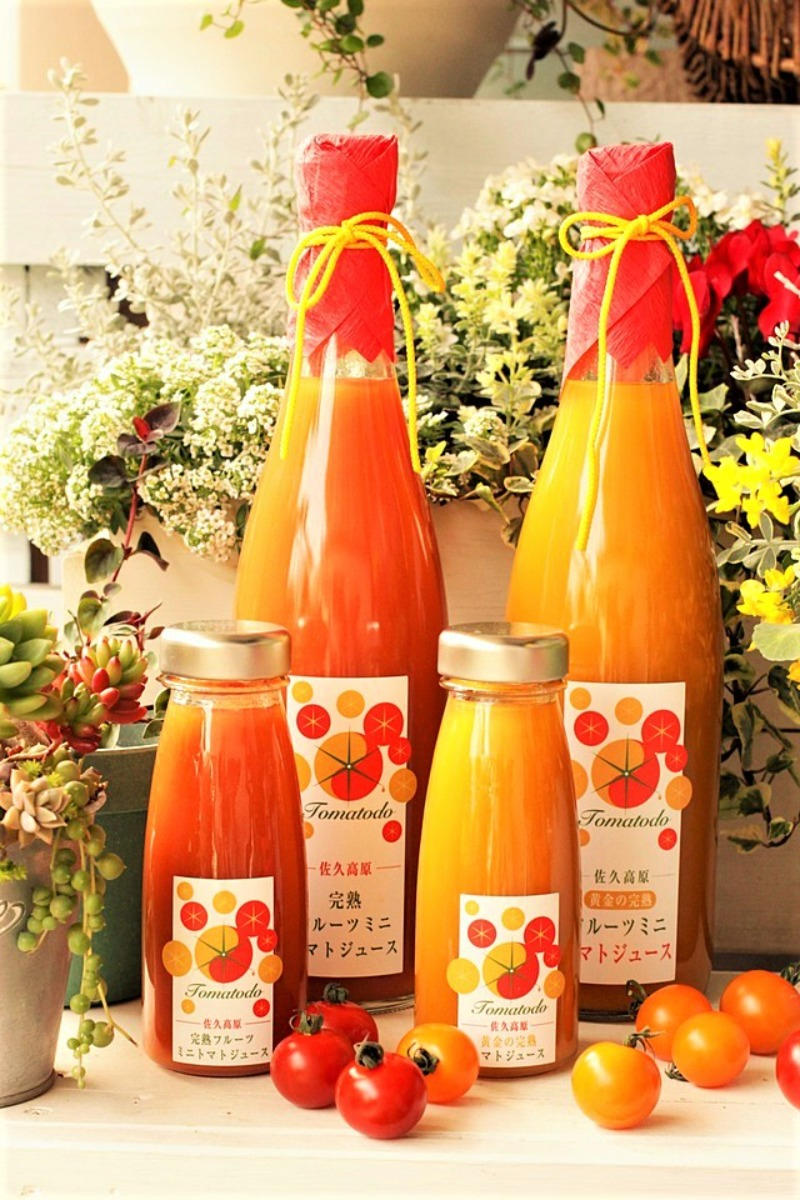 濃厚で甘い高級トマトジュースがギフトにおすすめ - １００％国産フルーツミニトマトで作った高級トマトジュース